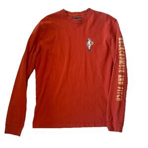 VTG Abercrombie & Fitch Shirt Mens Y2K Graphic Long Sleeve T Shirt Fish Beer S